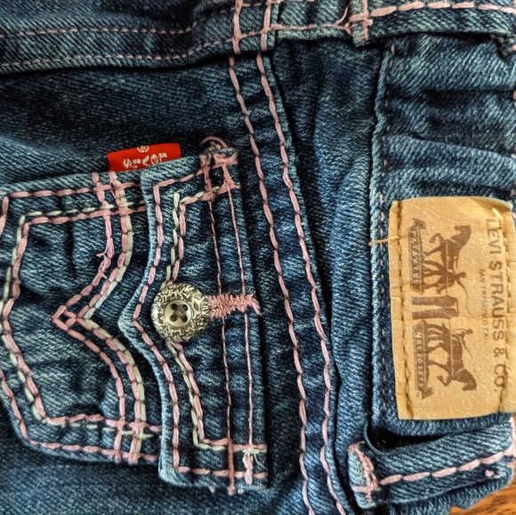 Levi's boot cut denim jeans adjustable waist - Picture 3 of 5